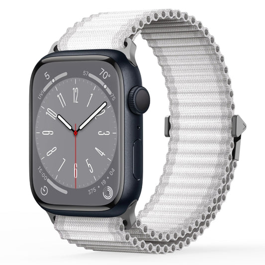 For Apple Watch Series 8 45mm DUX DUCIS YC Series Ocean Nylon Watch Band(White) - Watch Bands by DUX DUCIS | Online Shopping South Africa | PMC Jewellery | Buy Now Pay Later Mobicred