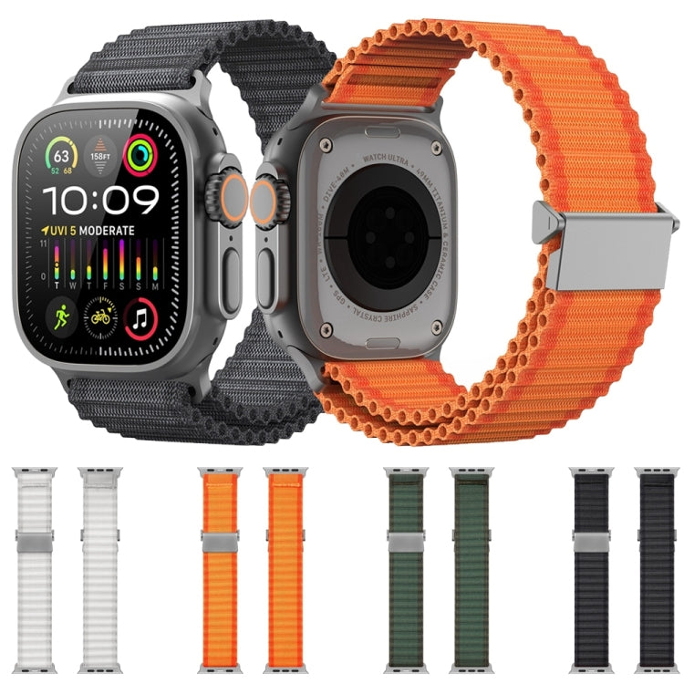 For Apple Watch Series 8 45mm DUX DUCIS YC Series Ocean Nylon Watch Band(Orange) - Watch Bands by DUX DUCIS | Online Shopping South Africa | PMC Jewellery | Buy Now Pay Later Mobicred