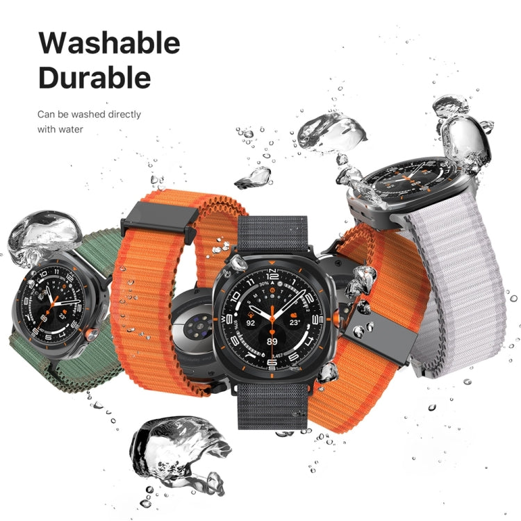 For Samsung Galaxy Watch Ultra 47mm DUX DUCIS YC Series Ocean Nylon Watch Band(Orange) - Watch Bands by DUX DUCIS | Online Shopping South Africa | PMC Jewellery | Buy Now Pay Later Mobicred