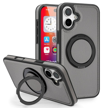 For iPhone 16 Plus Yashi 360 Degree Rotating MagSafe Holder Phone Case(Grey) - iPhone 16 Plus Cases by PMC Jewellery | Online Shopping South Africa | PMC Jewellery | Buy Now Pay Later Mobicred