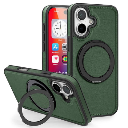 For iPhone 16 Yashi 360 Degree Rotating MagSafe Holder Phone Case(Dark Green) - iPhone 16 Cases by PMC Jewellery | Online Shopping South Africa | PMC Jewellery | Buy Now Pay Later Mobicred