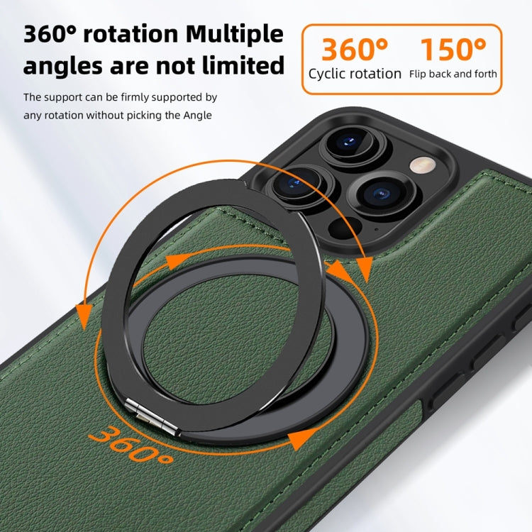 For iPhone 16 Yashi 360 Degree Rotating MagSafe Holder Phone Case(Dark Green) - iPhone 16 Cases by PMC Jewellery | Online Shopping South Africa | PMC Jewellery | Buy Now Pay Later Mobicred