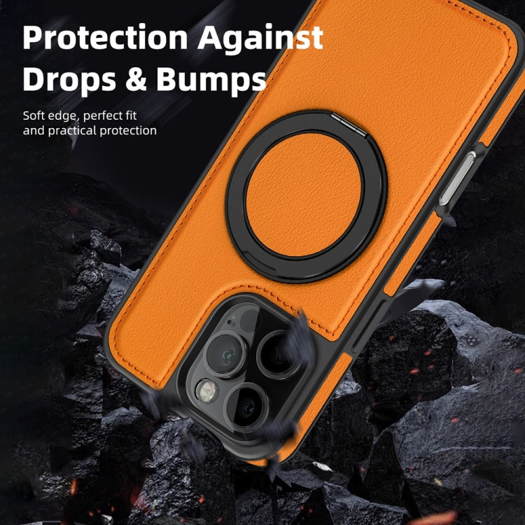 For iPhone 16 Yashi 360 Degree Rotating MagSafe Holder Phone Case(Orange) - iPhone 16 Cases by PMC Jewellery | Online Shopping South Africa | PMC Jewellery | Buy Now Pay Later Mobicred