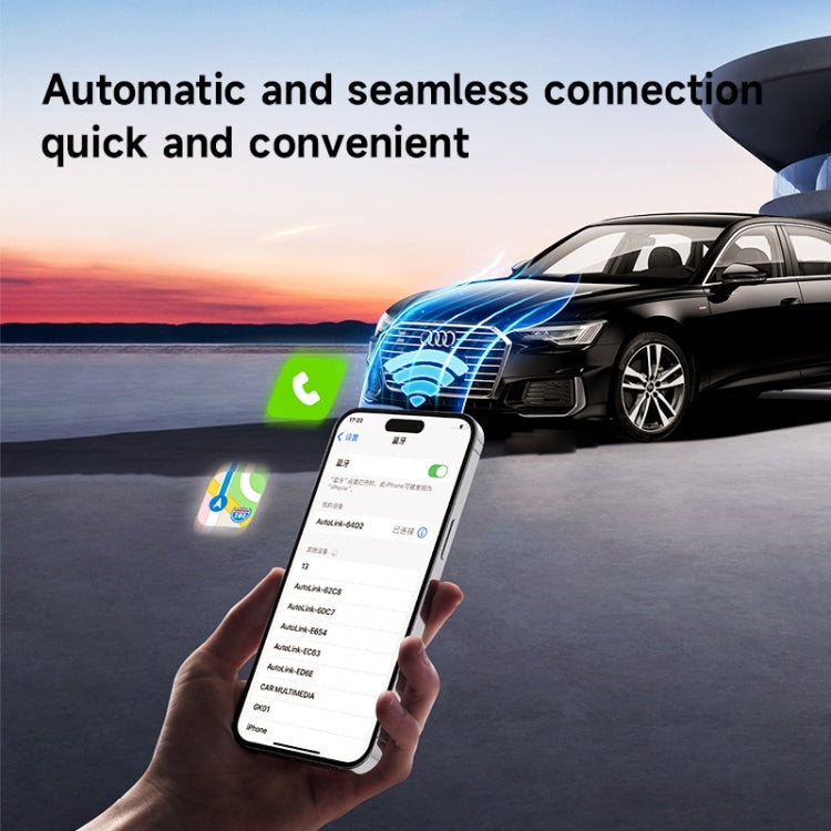 For iPhone Smart Wireless Car CarPlay Box Wired to Wireless Adapter(White) - free shipping - PMC Jewellery - Order now!