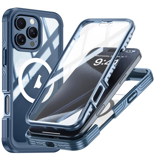 For iPhone 16 Pro Max RedPepper Tempered Glass MagSafe Phone Case(Dark Blue) - iPhone 16 Pro Max Cases by RedPepper | Online Shopping South Africa | PMC Jewellery | Buy Now Pay Later Mobicred