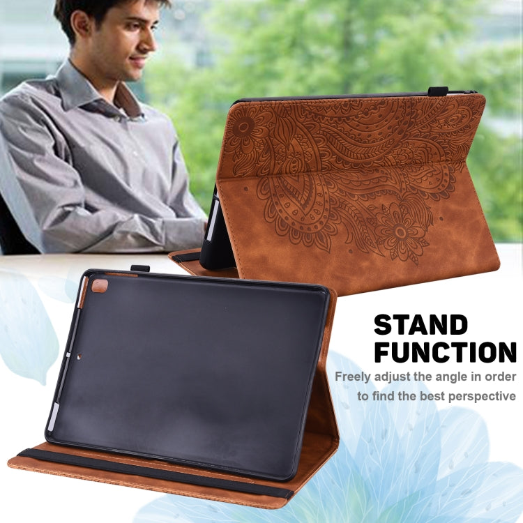 For Honor Pad 8 Peacock Embossed Pattern Leather Tablet Case(Brown) - Honor by PMC TechLife | Online Shopping South Africa | PMC TechLife | Buy Now Pay Later Mobicred