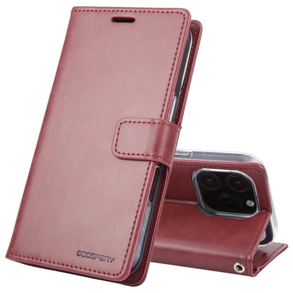 For iPhone 16 Pro Max GOOSPERY BLUE MOON Crazy Horse Texture Leather Phone Case(Wine Red) - iPhone 16 Pro Max Cases by GOOSPERY | Online Shopping South Africa | PMC Jewellery | Buy Now Pay Later Mobicred