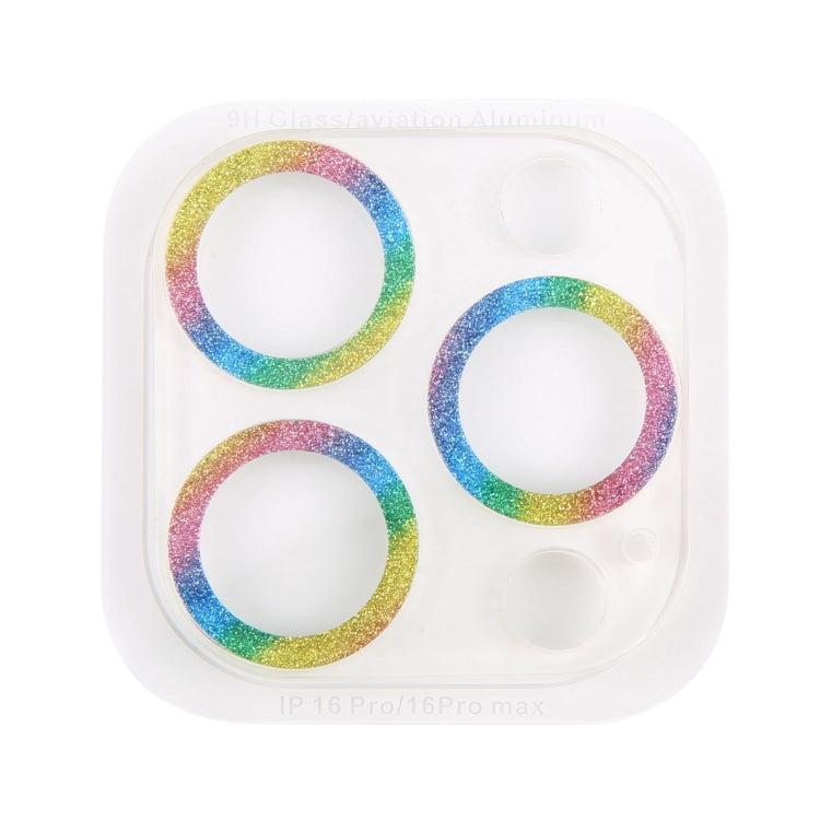 For iPhone 16 Pro / 16 Pro Max Glitter Ring Tempered Glass Camera Lens Film(Colorful) - iPhone 16 Pro Max Tempered Glass by PMC Jewellery | Online Shopping South Africa | PMC Jewellery | Buy Now Pay Later Mobicred