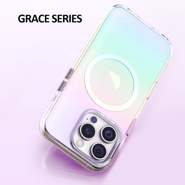 For iPhone 16 Pro TGVIS Grace Series MagSafe Magnetic Phone Case(Blue) - iPhone 16 Pro Cases by TGVIS | Online Shopping South Africa | PMC Jewellery | Buy Now Pay Later Mobicred