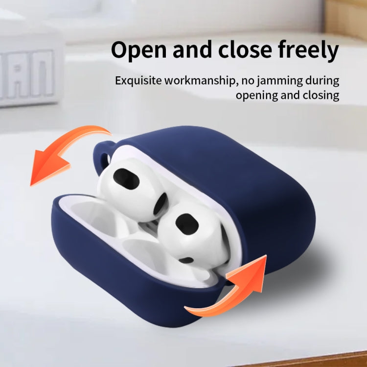 For AirPods 4 Silicone Earphone Protective Case with Hook(Matcha Green) - For AirPods 4 by PMC Jewellery | Online Shopping South Africa | PMC Jewellery | Buy Now Pay Later Mobicred