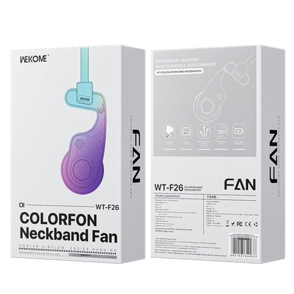 WEKOME WT-F26 Colorfon Series Neckband Fan(Purple Pink) - Electric Fans by PMC Jewellery | Online Shopping South Africa | PMC Jewellery | Buy Now Pay Later Mobicred