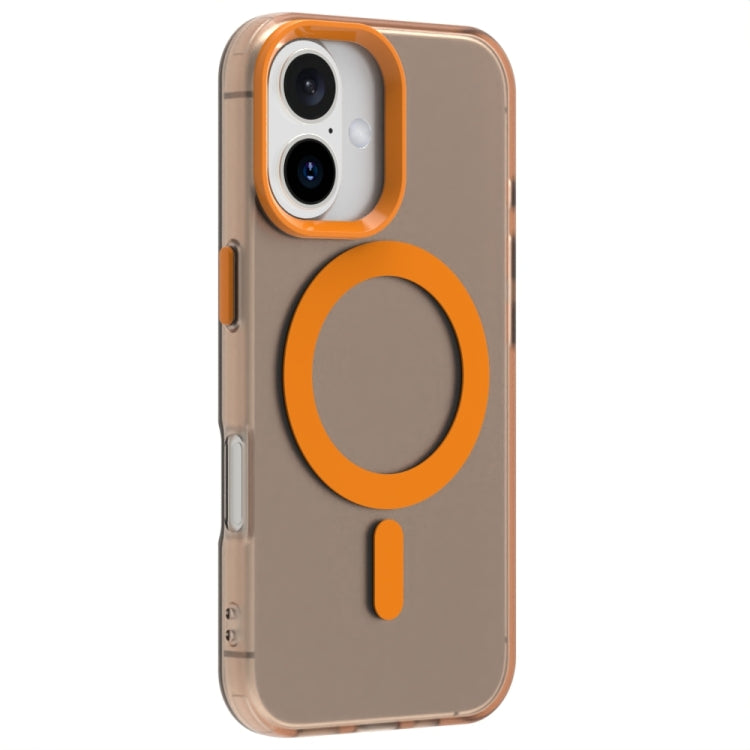 For iPhone 16 Candy Magsafe PC Hybrid TPU Phone Case(Orange) - iPhone 16 Cases by PMC Jewellery | Online Shopping South Africa | PMC Jewellery | Buy Now Pay Later Mobicred