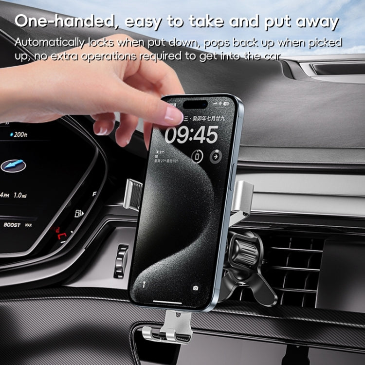 WEKOME WA-S58 K-Captain Metal Car Air Outlet Gravity Holder(Silver) - Car Holders by WK | Online Shopping South Africa | PMC Jewellery | Buy Now Pay Later Mobicred