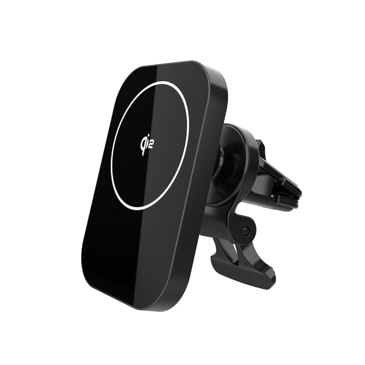 CW12 15W Max QI Standard Magnetic Wireless Charging Car Holder(Black) - Wireless Charger Holders by PMC Jewellery | Online Shopping South Africa | PMC Jewellery | Buy Now Pay Later Mobicred