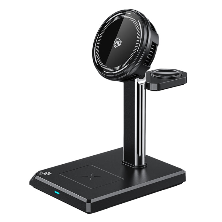 WK WP-U176 15W 4 in 1 Magnetic Cooling Wireless Charging Holder(Black) - Wireless Charger by WK | Online Shopping South Africa | PMC Jewellery | Buy Now Pay Later Mobicred