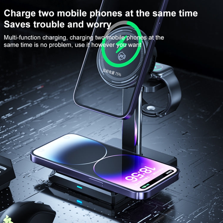 WK WP-U176 15W 4 in 1 Magnetic Cooling Wireless Charging Holder(White) - Wireless Charger by WK | Online Shopping South Africa | PMC Jewellery | Buy Now Pay Later Mobicred