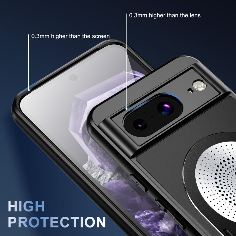 For Google Pixel 8 Heat Dissipation Aromatherapy MagSafe Holder Phone Case(Black) - Google Cases by PMC TechLife | Online Shopping South Africa | PMC TechLife | Buy Now Pay Later Mobicred