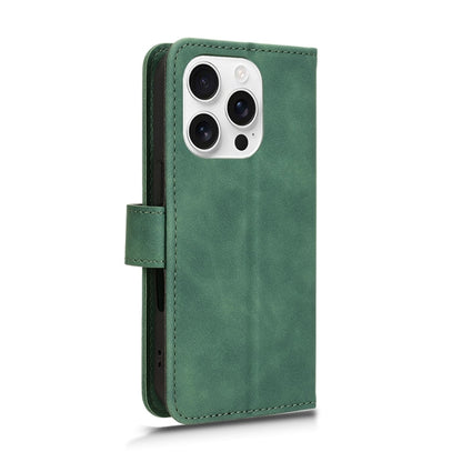 For iPhone 16 Pro Skin Feel Magnetic Flip Leather Phone Case(Green) - iPhone 16 Pro Cases by PMC Jewellery | Online Shopping South Africa | PMC Jewellery | Buy Now Pay Later Mobicred