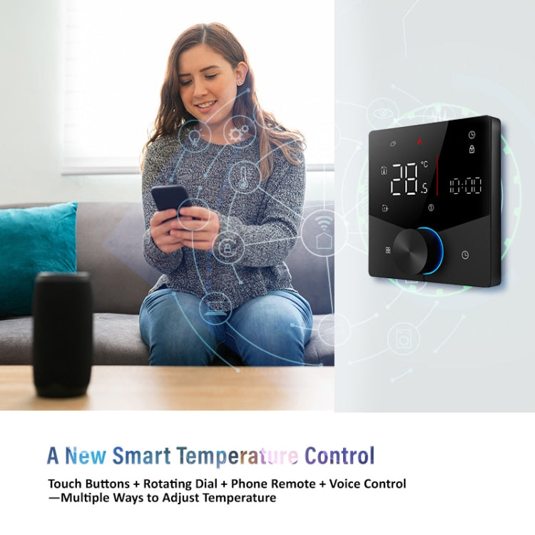 BHT-009GCLW-MT Boiler Heating WiFi Smart Home LED Thermostat with Matter(Black) - Thermostat & Thermometer by PMC Jewellery | Online Shopping South Africa | PMC Jewellery | Buy Now Pay Later Mobicred