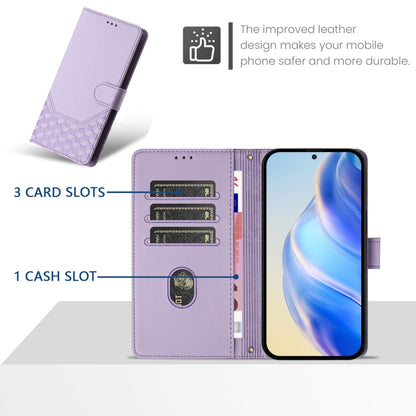 For Ulefone Note 14 Honeycomb Embossing RFID Leather Phone Case(Light Purple) - Ulefone Cases by PMC Jewellery | Online Shopping South Africa | PMC Jewellery | Buy Now Pay Later Mobicred