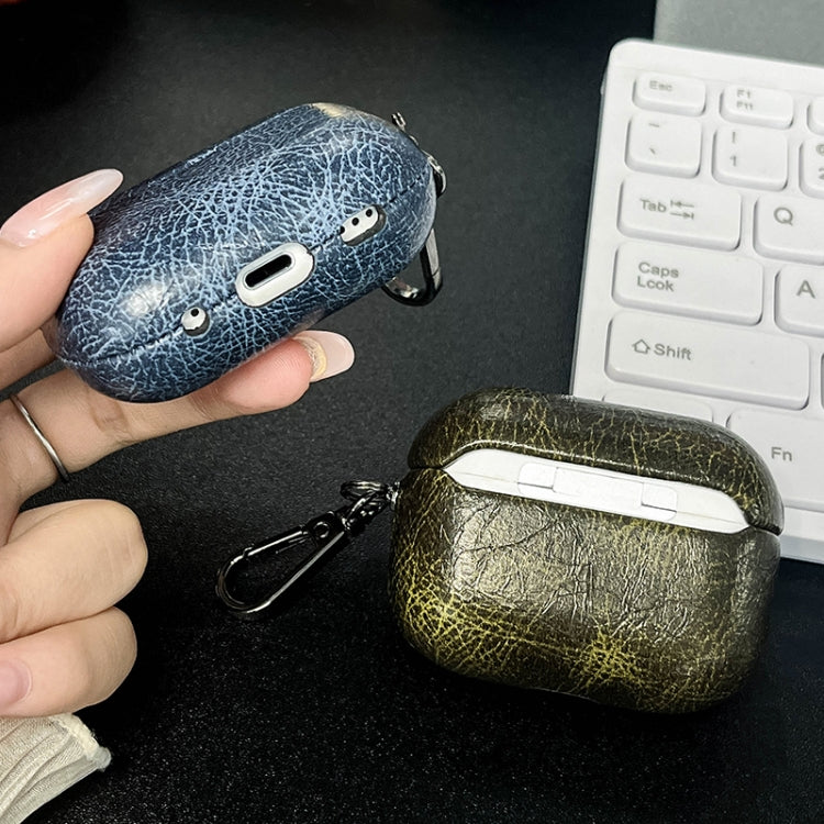 For AirPods 4 Retro Oil Leather Bluetooth Earphones Protective Case(Coffee) - For AirPods 4 by PMC Jewellery | Online Shopping South Africa | PMC Jewellery | Buy Now Pay Later Mobicred