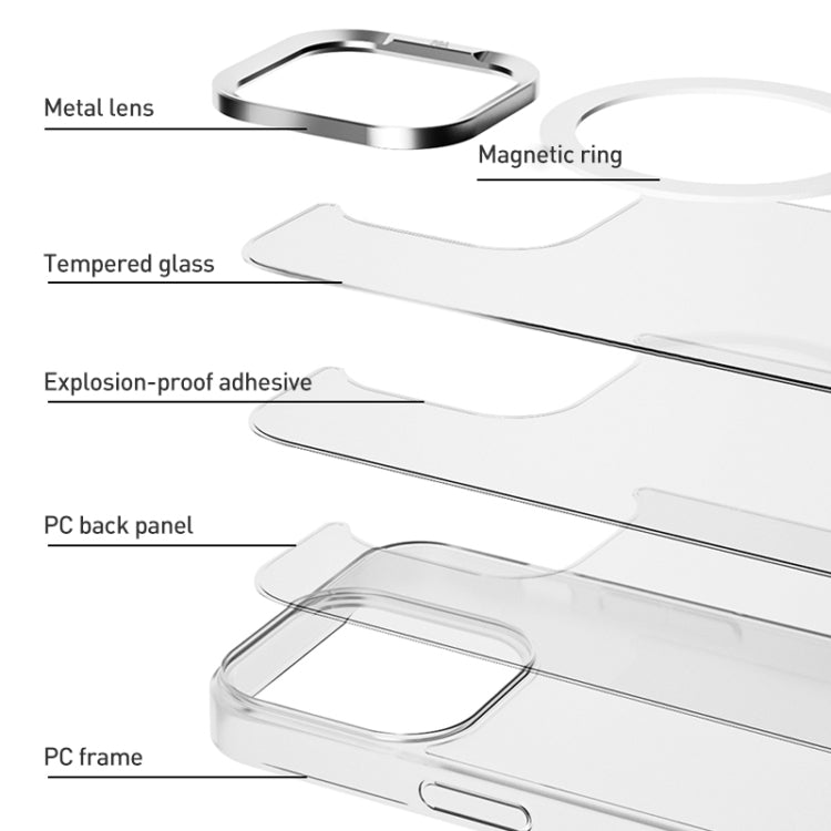 For iPhone 16 Pro ZGA Magsafe Clear PC Tempered Glass Phone Case(Transparent) - iPhone 16 Pro Cases by ZGA | Online Shopping South Africa | PMC Jewellery | Buy Now Pay Later Mobicred