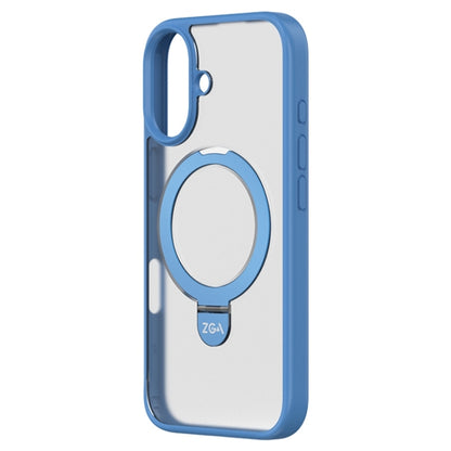 For iPhone 16 Plus ZGA Magsafe Holder PC Hybrid TPU Phone Case(Blue) - iPhone 15 Plus Cases by ZGA | Online Shopping South Africa | PMC Jewellery | Buy Now Pay Later Mobicred