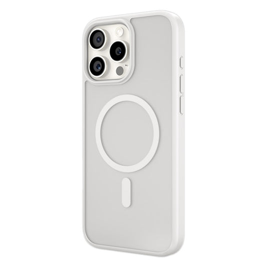 For iPhone 16 Pro TGVIS GRACE Series MagSafe Frosted Translucent Phone Case(White) - iPhone 16 Pro Cases by TGVIS | Online Shopping South Africa | PMC Jewellery | Buy Now Pay Later Mobicred