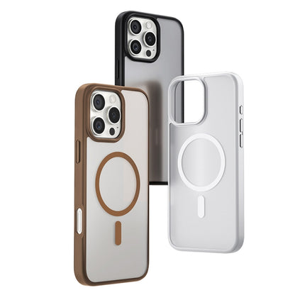 For iPhone 16 Pro TGVIS GRACE Series MagSafe Frosted Translucent Phone Case(Brown) - iPhone 16 Pro Cases by TGVIS | Online Shopping South Africa | PMC Jewellery | Buy Now Pay Later Mobicred