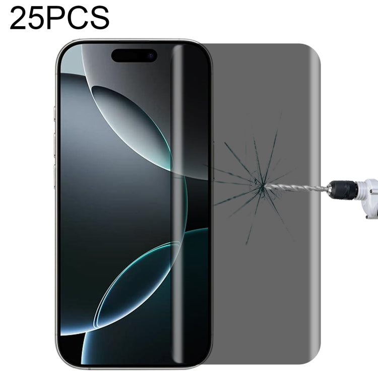 For iPhone 16 Pro 25pcs High Transparency Full Cover Anti-spy Tempered Glass Film - iPhone 16 Pro Tempered Glass by PMC Jewellery | Online Shopping South Africa | PMC Jewellery | Buy Now Pay Later Mobicred