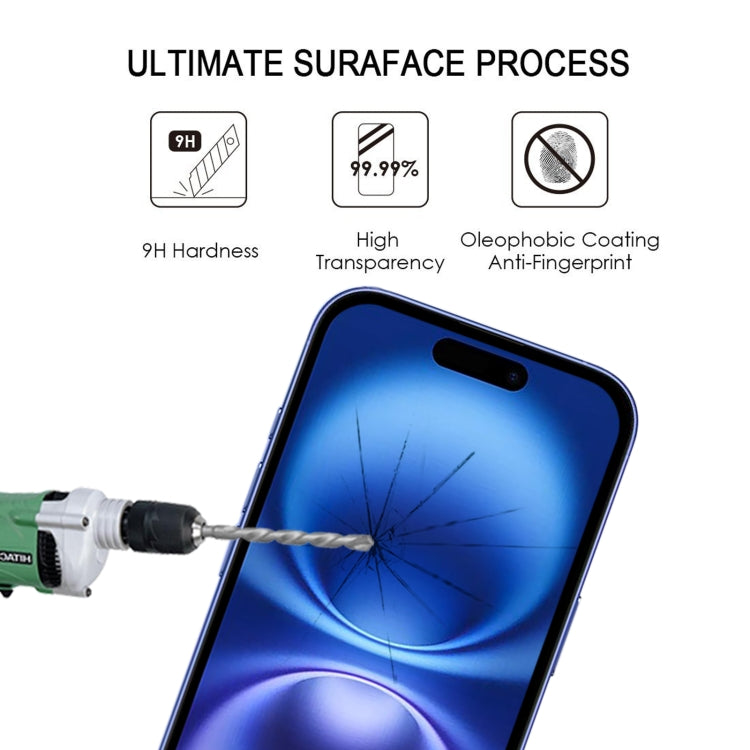 For iPhone 16 25pcs Full Glue Screen Tempered Glass Film - iPhone 16 Tempered Glass by PMC Jewellery | Online Shopping South Africa | PMC Jewellery | Buy Now Pay Later Mobicred