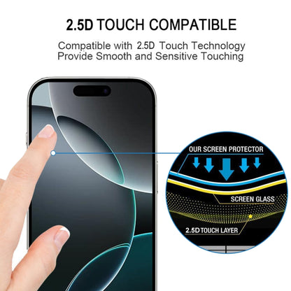 For iPhone 16 Pro 25pcs Full Glue Screen Tempered Glass Film - iPhone 16 Pro Tempered Glass by PMC Jewellery | Online Shopping South Africa | PMC Jewellery | Buy Now Pay Later Mobicred