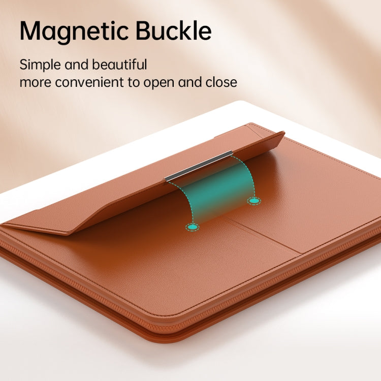 Multifunctional Laptop PU Magnetic Stand Split Liner Bag with Mouse Pad Function, Size:15 inch(Brown) - 15 inch by PMC Jewellery | Online Shopping South Africa | PMC Jewellery | Buy Now Pay Later Mobicred