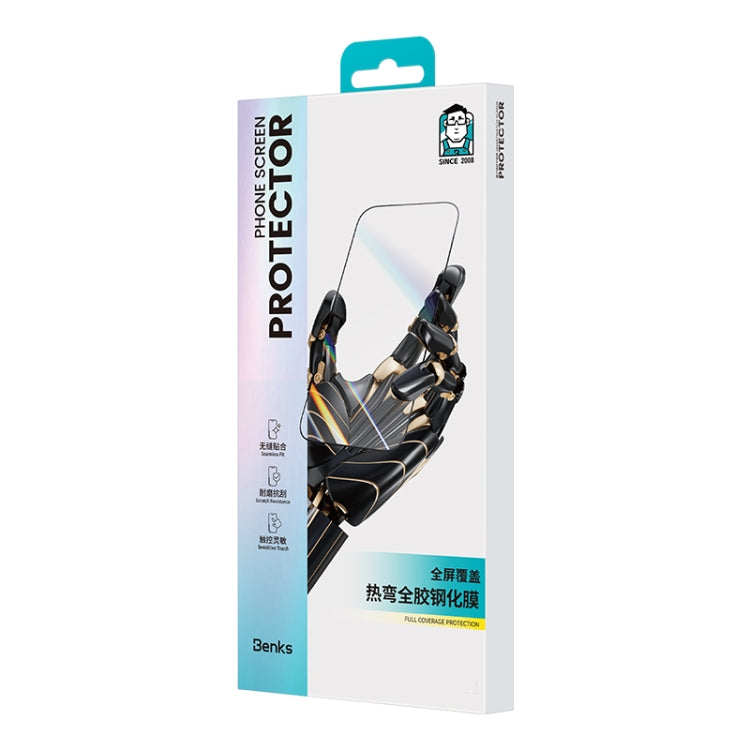 For iPhone 16 Pro Benks Black Gold Series 3D Heat Bending Full Glue Full Coverage HD Tempered Film - iPhone 16 Pro Tempered Glass by Benks | Online Shopping South Africa | PMC Jewellery | Buy Now Pay Later Mobicred