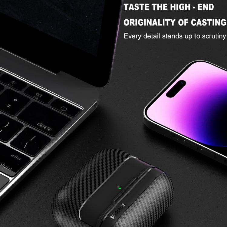 For AirPods 4 Carbon Fiber Texture Bluetooth Earphone Protective Case(Black) - free shipping - PMC Jewellery - Order now!