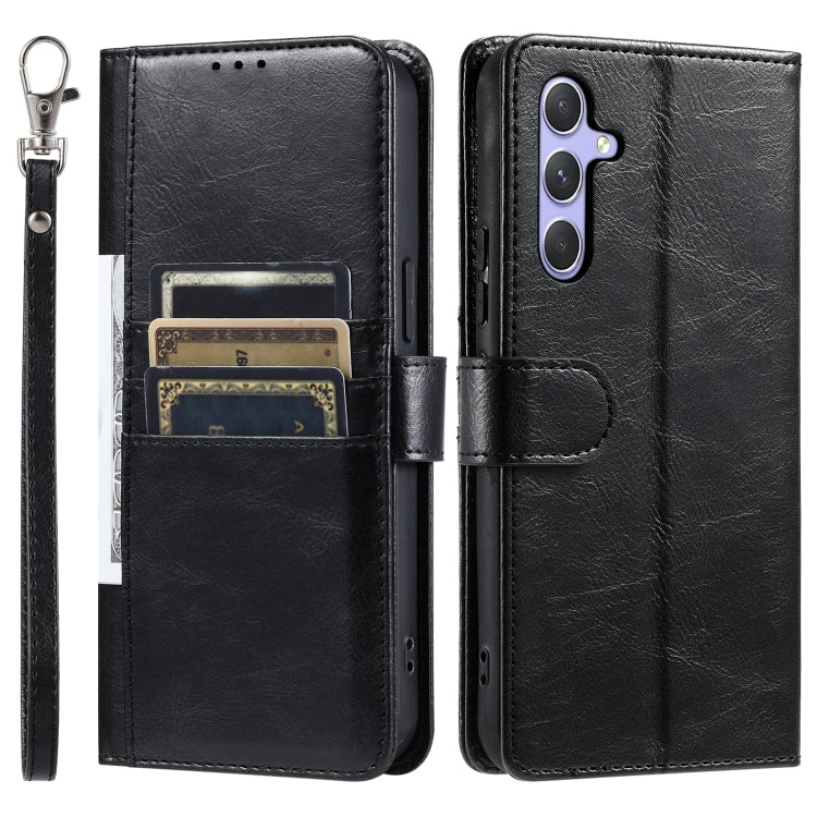 For Samsung Galaxy S25+ 5G Simple 6-Card Wallet Leather Phone Case(Black) - Galaxy S25+ 5G Cases by PMC Jewellery | Online Shopping South Africa | PMC Jewellery | Buy Now Pay Later Mobicred