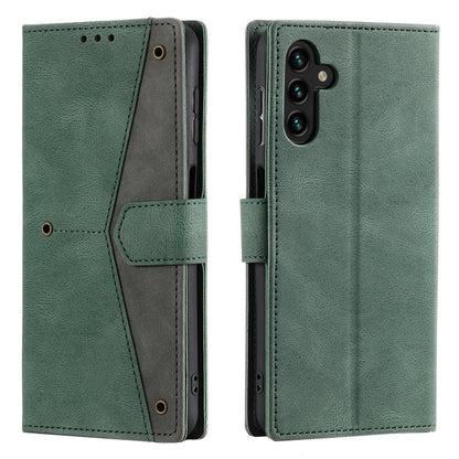 For Samsung Galaxy S25+ 5G Nail Skin Feel Stitching Calf Texture Leather Phone Case(Green) - Galaxy S25+ 5G Cases by PMC Jewellery | Online Shopping South Africa | PMC Jewellery | Buy Now Pay Later Mobicred