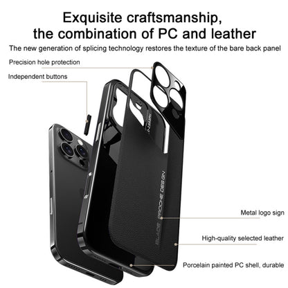 For iPhone 16 Pro Max J-20 Leather Skyline Design Full Coverage Phone Case(Black) - iPhone 16 Pro Max Cases by PMC Jewellery | Online Shopping South Africa | PMC Jewellery | Buy Now Pay Later Mobicred