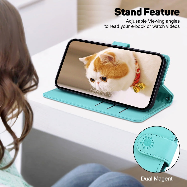 For Redmi K70 / K70 Pro Cute Cats RFID Leather Phone Case(Green) - free shipping - PMC Jewellery - Order now!