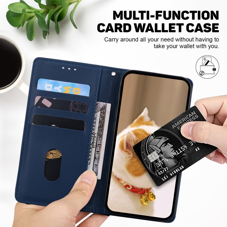 For Samsung Galaxy S25 5G Cute Cats RFID Leather Phone Case(Blue) - Galaxy S25 5G Cases by PMC Jewellery | Online Shopping South Africa | PMC Jewellery | Buy Now Pay Later Mobicred