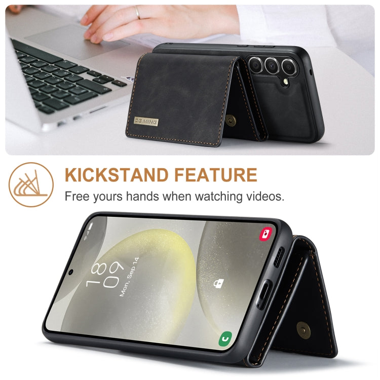 For Samsung Galaxy S24 FE 5G DG.MING M1 Series 3-Fold Multi Card Wallet + Magnetic Phone Case(Black) - Galaxy S24 FE 5G Cases by DG.MING | Online Shopping South Africa | PMC Jewellery | Buy Now Pay Later Mobicred