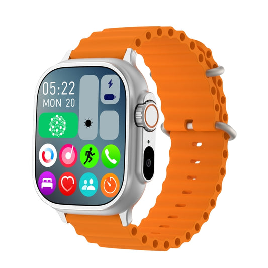 LEMFO LF40 2.01 inch Bluetooth Call Smart Watch, Support Heart Rate / Blood Oxygen(Silver Orange) - Smart Watches by LEMFO | Online Shopping South Africa | PMC Jewellery | Buy Now Pay Later Mobicred