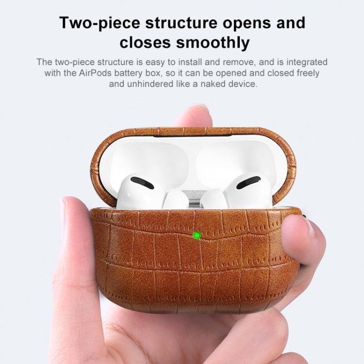 For AirPods 4 Crocodile Texture Earphone Protective Case(Royal Blue) - For AirPods 4 by PMC Jewellery | Online Shopping South Africa | PMC Jewellery | Buy Now Pay Later Mobicred