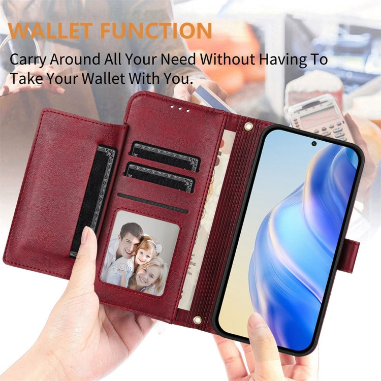 For Ulefone Note 17 Pro Multi-Card Slots Zipper Wallet Leather Phone Case(Dark Red) - Ulefone Cases by PMC Jewellery | Online Shopping South Africa | PMC Jewellery | Buy Now Pay Later Mobicred