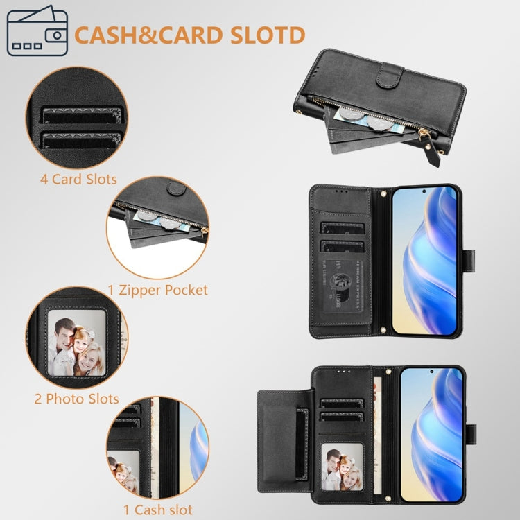 For Ulefone Note 18 Ultra Multi-Card Slots Zipper Wallet Leather Phone Case(Black) - Ulefone Cases by PMC Jewellery | Online Shopping South Africa | PMC Jewellery | Buy Now Pay Later Mobicred