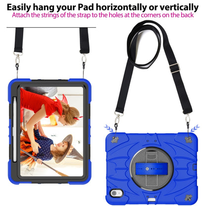 For iPad Air 11 2024 / 10.9 2022 Bat Hand Grip Turntable Stand Tablet Case(Blue Black) - iPad Air 11 2025 / 2024 Cases by PMC Jewellery | Online Shopping South Africa | PMC Jewellery | Buy Now Pay Later Mobicred