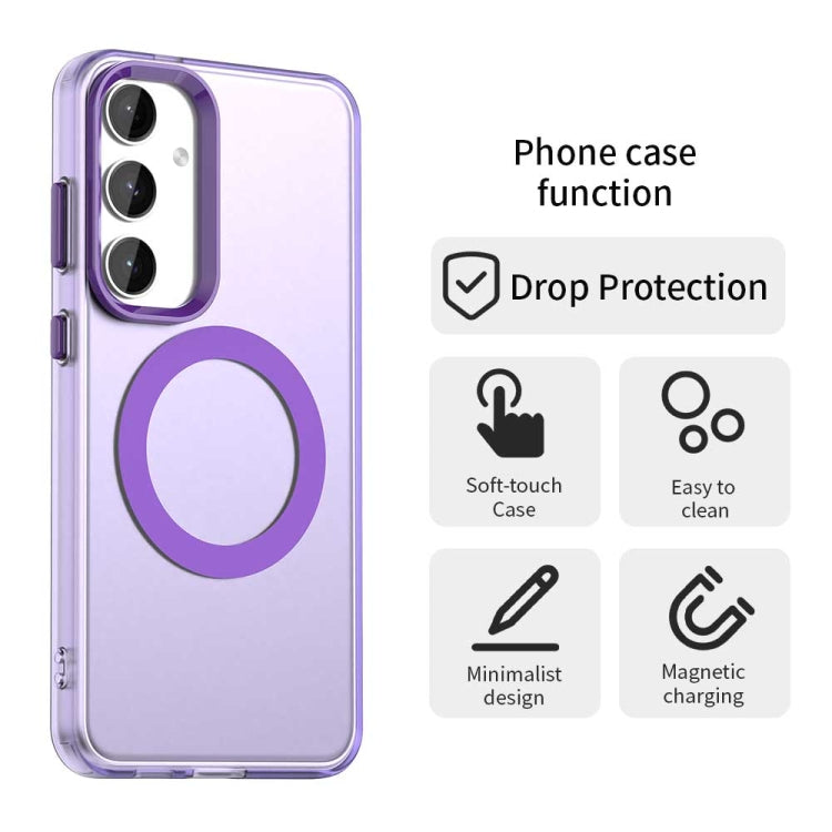 For Samsung Galaxy S25+ 5G Candy Magsafe PC Hybrid TPU Phone Case(Purple) - Galaxy S25+ 5G Cases by PMC Jewellery | Online Shopping South Africa | PMC Jewellery | Buy Now Pay Later Mobicred