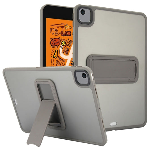 For iPad mini 5 / 4 7.9 inch Skin Feel Holder PC Hybrid TPU Tablet Case(Grey) - iPad mini (2019) / mini 5 Cases by PMC Jewellery | Online Shopping South Africa | PMC Jewellery | Buy Now Pay Later Mobicred