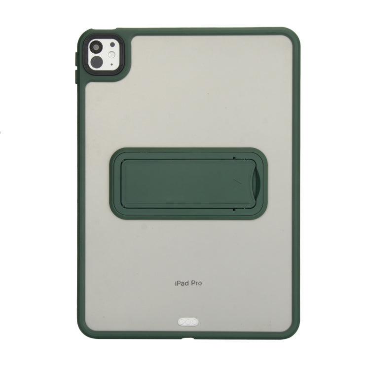 For iPad Pro 11 2018 Skin Feel Holder PC Hybrid TPU Tablet Case(Dark Green) - iPad Pro 11 (2018) Cases by PMC Jewellery | Online Shopping South Africa | PMC Jewellery | Buy Now Pay Later Mobicred