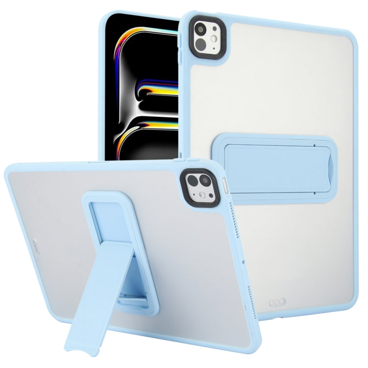 For iPad Pro 11 2024 Skin Feel Holder PC Hybrid TPU Tablet Case(Light Blue) - iPad Pro 11 2024 Cases by PMC Jewellery | Online Shopping South Africa | PMC Jewellery | Buy Now Pay Later Mobicred